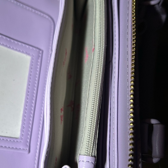 Betsey Johnson Purple XOLAYLA Clutch Crossbody 8.5” x 5” Quilted Bag NWT - Picture 15 of 16